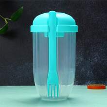 1pc/2PCS Salad Cup With Fork And Lid, Office Weight Loss Slimming Cup, Portable Light Meal Breakfast Cup For On-The-Go - Multicolor - View 13