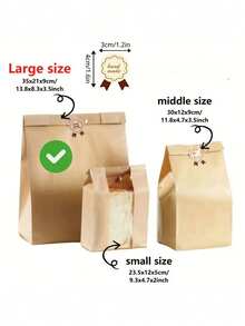 1/5/10 Stücke Toastbeutel Brotpapier Tüte (mit Aufklebern), Halloween, kleine/mittlere/große Papierbrottüte mit Fenster, Backzutaten Verpackungsmaterial, Etikett Siegelaufkleber für Backwaren Verpackung und Lagerung, Haushaltsbedarf - Verschiedenfarbig - Übersicht 9