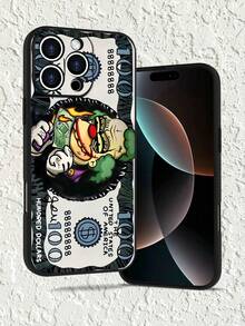 with"Joker Dollar Phone Case"Pattern  16 Pro Max phone case, matte black, suitable for various models of soft TPU shells - Negro - Ver 3
