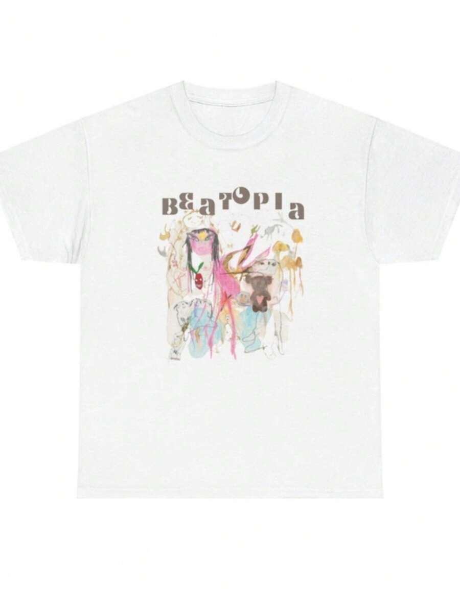 Beabadoobee Top, Beatopia Tshirt, Comfy Tee, Female Empowerment, Women Singer, Band T - 白色 - 查看 1