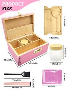 Duże bambusowe pudełko do przechowywania z wyjmowaną tacką i słoikami – dekoracyjny zestaw pudełek, szklanych słoików i akcesoriów. Drewniany zestaw do przechowywania i akcesoriów do domu. Świetny wybór na prezent, stoliki kawowe, stoliki nocne, półki ekspozycyjne lub elegancka dekoracja do domu, prezenty urodzinowe. - Wielokolorowe - Zobacz 4