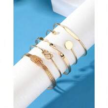 5pcs Bohemian Style Women's Metal Bracelet Set