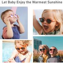 Lentes de Sol para Niños UV, Lentes de Sol para Niños con Protección 400UV, Gafas de Polarizadas Deportivos con Correas, Gafas para Niños 3 Años - 1 - Ver 4