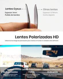 Lentes de Sol Hombres Lentes Piloto Hombres y Mujeres Lentes Antireflejantes Protección UV para Conducir Viajes - Negro - Ver 8