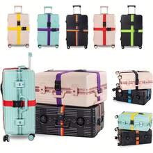 A Fashionable Luggage Belt, An Adjustable Anti-Theft Box Belt Suitable For Travel, Made Of Polyester And Spandex, Is Suitable For All Sizes Of Luggage-Very Suitable For New Year And Christmas Gifts (2 Pieces /4 Pieces).