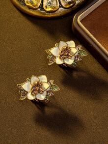 1 Bộ vòng cổ và hoa tai đính hạt ngọc trai giả thiết kế 3D nhiều lớp họa tiết hoa cổ điển, trang sức thời trang sang trọng độc đáo, thích hợp làm quà tặng, tiệc tùng, dạ tiệc và những dịp đặc biệt - Nhiều màu - Xem 3