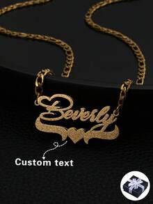 Customized Fashion Word Necklaces - Gold-frosted - View 1