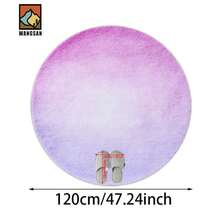 1 pieza/10 piezas Alfombra de baño con patrón degradado morado, material de franela, alfombra redonda para el piso, decoración esponjosa, adecuada para baño, entrada, cocina, sala de estar y otras ocasiones, lavable a máquina, antideslizante, decoración navideña, regalo ideal - Multicolor - Ver 14