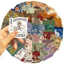 50 张中世纪恐怖抽象贴纸乙烯基贴纸 - 非常适合笔记本电脑、水瓶、滑板等 - 理想的万圣节或奖励礼物 - 彩色 - 查看 5