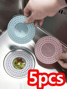 1/5 piezas Filtro de drenaje del fregadero, Filtro de drenaje de cocina, Filtro de drenaje de baño, Filtro de drenaje de piso, Filtro antiatascamiento, Cubierta de prevención de obstrucción y plagas del inodoro, Colador de fregadero de cocina, Cubierta antiplagas, Colector de alimentos, Atrapapelos, Filtro de prevención de obstrucción de alimentos y residuos con malla, Adecuado para ducha, baño, lavandería - Multicolor - Ver 11