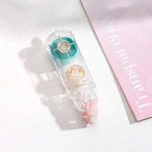 1pc/2pcs Retractable Double-Sided Tape Dispenser, Creative Pen-Shaped Polka Dot Tape In Pink, Blue, Green, White, With Roller And 360° Rotatable Tip, For Scrapbooking, Cards, DIY, Portable, Back To School, Office Supplies, Teacher's Day, Graduation, Thanksgiving, Birthday Gifts, School Prizes And Rewards