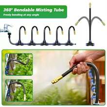 360° Adjustable Drip Irrigation System - Garden Watering System 33FT With 10 Nozzles, Drip Irrigation Kit For Garden, Yard, Lawn, Greenhouse, Plants, 5/16 Inch Hose - Black - View 2