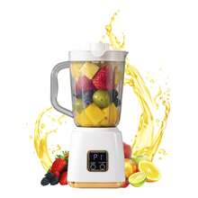 Mini Portable Fruit Juicer Blender, LED Display Smoothie Maker, USB Rechargeable Crushed Ice Machine For Milkshake & Fresh Juice