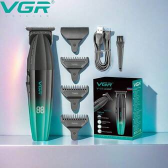  VGR Professioneller 9000 U/min kabelloser elektrischer Haarschneider mit digitaler Anzeige, einstellbarer Haartrimmer mit hoher Leistung, Haarschneidemaschine V-906