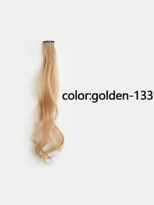 50 厘米/20 英寸儿童彩色卷发夹入式接发，高温纤维波浪发片