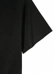 1pc Camiseta con Cita Inspiradora de Recuperación, Camiseta de Algodón de 220g, Adecuada para Adultos, Cuello Redondo, Tejido de Punto, Estilo Regular, Camiseta con Eslogan de Apoyo, Camiseta Fresca, Camiseta Unisex de Verano de Manga Corta, Perfecta para Festivales y Regalos de Cumpleaños, Estilo Callejero, Camisetas Divertidas, Camiseta, Camisetas Gráficas, Ropa Casual, Prendas Motivacionales, Diseño Unisex, Camiseta Gráfica, Material Transpirable, Algodón Suave, Camiseta Gráfica Divertida, Ropa para Adultos, Usuarias Casuales - Negro - Ver 4