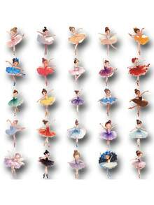 SCXXBSW 50pcs Ballet Cartoon Graffiti Stickers Decorative Handbooks Water Cups Notebook Luggage Double Transparent Stickers - Multicolor - View 12