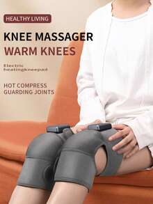 1pc/Pair Knee Massager With Heating And Vibration Function, Relieve Pain, 4 Heating Modes And 3 Massage Modes, Adjustable For Knee/Elbow/Shoulder, Wireless Rechargeable Heated Knee Brace, Suitable For Both Men And Women, Essential For Keeping Warm In Winter