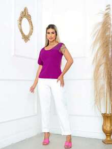 Swisz Women T-Shirts - Màu Hoa hồng đỏ - Xem 1