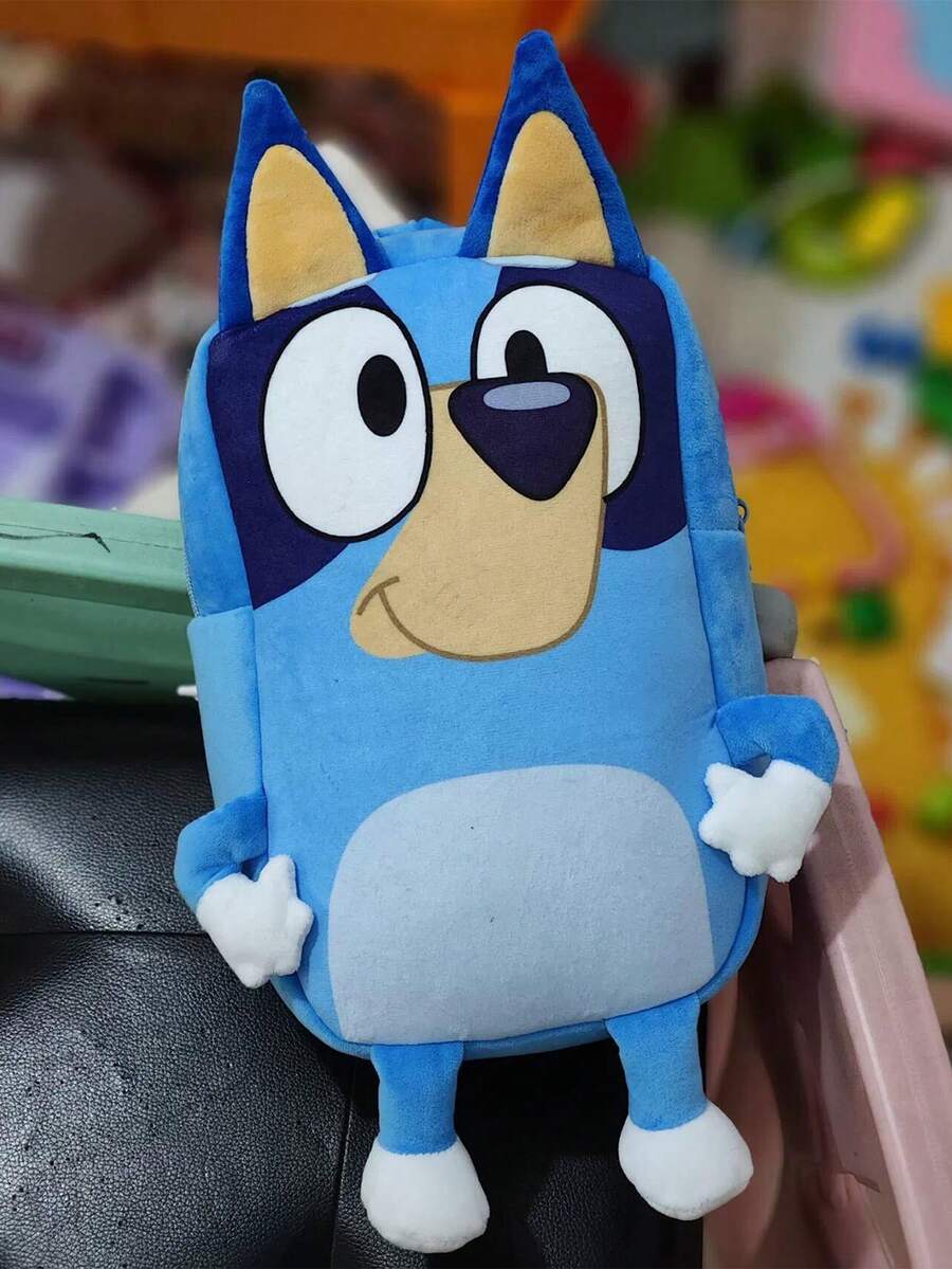 Bluey حقيبة ظهر مطبوع عليها رسوم كرتونية من مسلسل "بلوي"، حقيبة قماشية للطلاب، حقيبة مدرسية خفيفة الوزن، حقيبة ظهر، حقيبة مدرسية كرتونية كبيرة السعة، حقيبة مدرسية خفيفة للاستخدام اليومي. مناسبة كهدية صغيرة لمناسبات الهالوين وعيد الشكر والكريسماس وتجمعات العائلة والأصدقاء