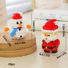 Santa's Cottage, Santa Claus, Christmas Tree, Train, Snowman Micro Particle Building Blocks, Creative Gift, Reindeer Assembly Blocks - Educational ABS Toy Box Packaging, Best Holiday Gift, Indoor Decoration, Christmas Decoration, Adult Building Blocks, Cottage, Gift, Christmas Train Set, Christmas Decoration, Building Blocks, Christmas Decoration, Living Room Christmas Hanging Decoration, Tabletop Decorative Ornament, Ideal Creative Christmas Gift For Family And Friends. - Multi-colored Santa Claus Tree House - View 41