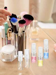 5pcs Refillable Perfume Spray Bottles, 2/5ml Travel Size Leak-Proof Mini Perfume Atomizer, Suitable For Wallet, Handbag, Travel Essential - Clear - View 4