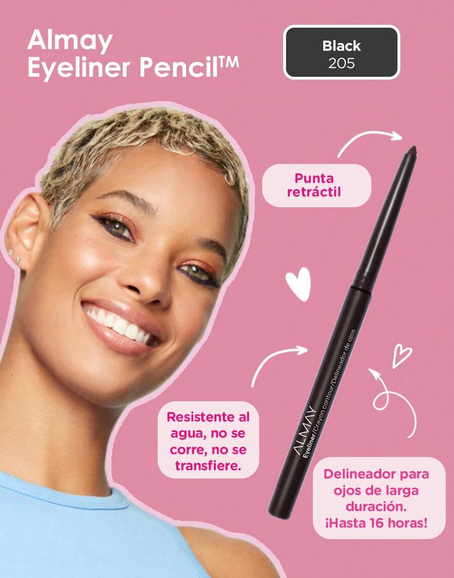 Almay Lapiz Delineador  Eyeliner Pencil - Negro - Ver 1