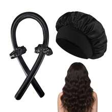 Set de 2 rizadores de cabello sin calor, diadema suave para dormir, rizador de cabello sin calor, herramientas de peinado DIY - Multicolor - Ver 1