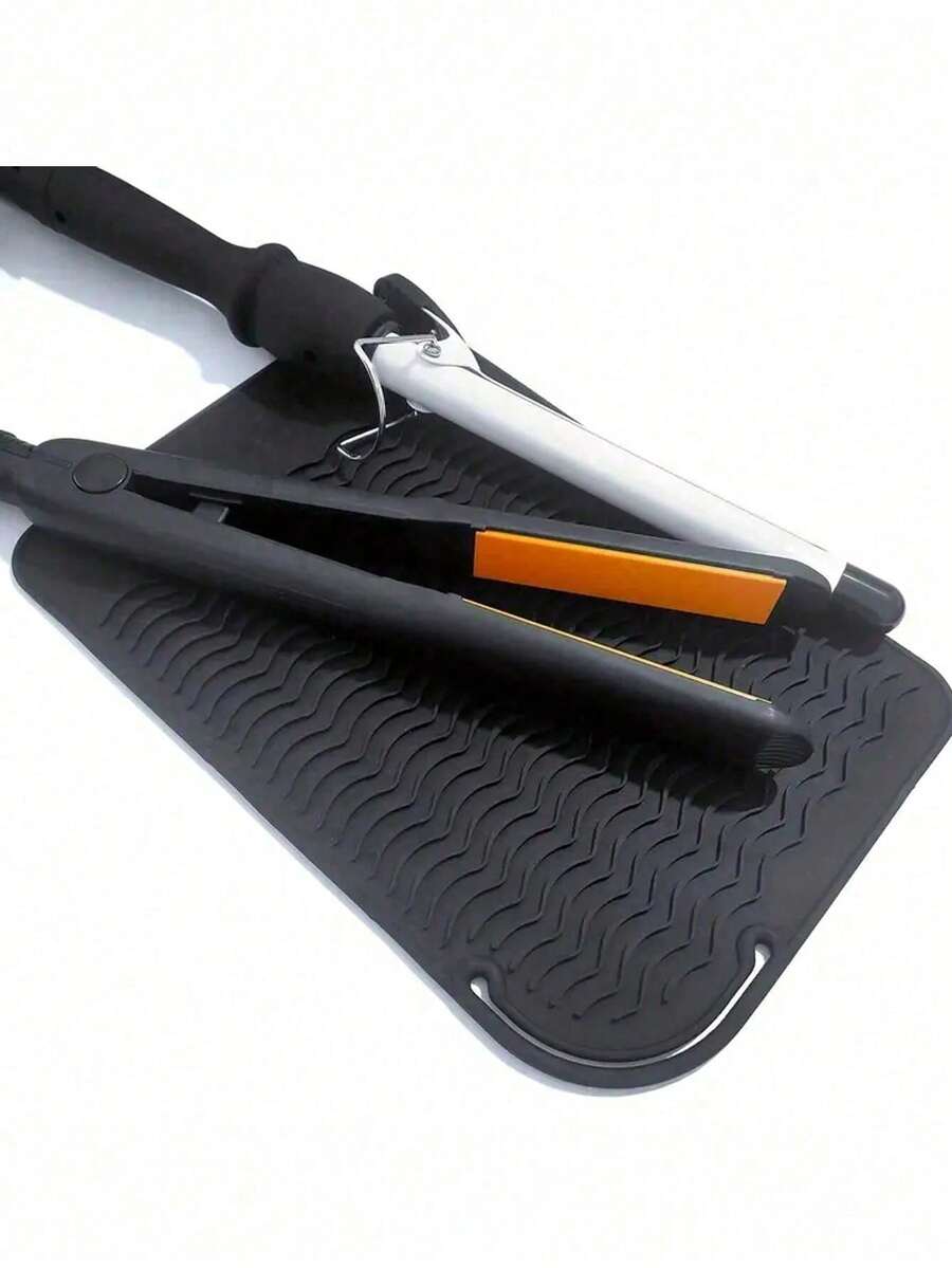 1/2 Stücke /480°F hitzebeständige Silikon Stylingunterlage - Verwendung für Glätteisen, Lockenstäbe und Reise-Drehhalterungen