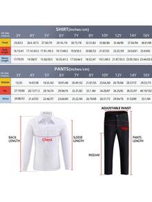 2pcs Boys Suit Set, Toddler Tuxedo Formal Wear, Ring Bearer Wedding Outfit, Wedding Shirt Pants, Kids Formal Suit, Size 6-16 Years