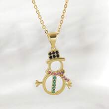 1pc Christmas Necklace, Winter Snowflake Santa Claus Tree Bell Pendant Fashionable Choker Necklace, Multifunctional Accessory - Cute Holiday Jewelry Gift For Women, Wearable Year-Round, Holiday Decor, Pendant, Collectible Accessory