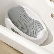 1PCS Newborn Baby Baths Tub Support Rack Chair Shower Non-Slip Soft Wash Infant Bath Grey - Grey - View 9