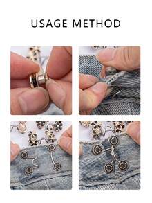 1 件可调节腰带，时尚扣设计适合裤子/裙子 - 彩色 - 查看 4