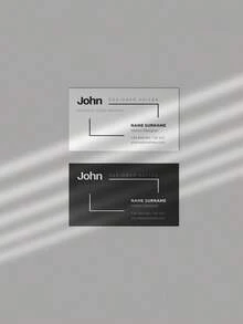 200 piezas, 9*5,4 cm. Tarjetas de visita personalizadas de doble cara, de papel resistente al agua con superficie brillante, adecuadas para el estilo social y de oficina | Patrón o mensaje personalizable | Diseño moderno | Herramienta de marketing personalizada | Tarjetas de visita gráficas personalizadas