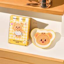Cute Butter Bear Shaped Ceramic Dipping Sauce Dish, Appetizer Plate, Fruit Plate, Fries Plate, Snack Plate, Candy Dish, Cookie Plate, Trinket Dish, Suitable For Daily Use, Parties, Gifts - Multicolor - View 13
