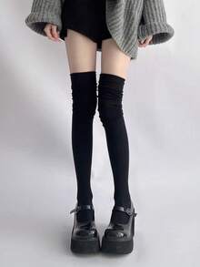 3 Pairs Knee-High Socks, Suitable For Slim Women Weighing No More Than 120 Lbs, Y2K Style