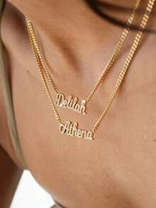 Dây chuyền khắc chữ theo yêu cầu, mặt dây chuyền phong cách Hip-Hop cá nhân hóa dành cho nữ, dây chuyền nylon có mặt dây chuyền, trang sức khắc chữ theo yêu cầu, món quà hoàn hảo cho các cặp đôi, bạn bè và cha mẹ, thời trang bạc, thời trang mùa thu, giản dị và tối giản, tối giản, trung tính, tùy chỉnh thời trang, cá nhân hóa, độc đáo, món quà lý tưởng cho bạn gái, mẹ, thành viên gia đình, quà tặng Ngày của Mẹ - Dây chuyền kim cương toàn phần kiểu 3 - Xem 5