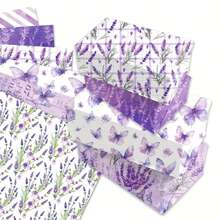 High Quality Lavender & Butterfly Floral Gift Wrapping Paper - Elegant Purple & Green Botanical Design, Suitable For Weddings, Birthdays, Teen Showers, DIY Crafts, Butterfly Decor - Multicolor - View 2