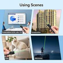 1pc Laser Pointer High-Power Flashlight: Rechargeable Powerful Green Light Laser Pointer With Star Cap, Remote Control Powerful Laser Dot Beam Indicator, Suitable For Astronomy Demonstration Outdoor Camping Cat And Dog Laser Toy, USB Direct Recharge Upgrade,School Supplies,Back To School