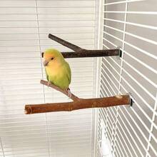 1 件手工木制耐用木制鸟栖笼 - 舒适的鸟磨棒 - 有趣的鸟类玩具和用品，重量和形状因木材差异而略有不同 - 棕色 - 查看 1