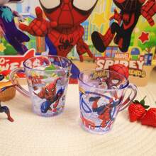 Marvel Marvel Spider-Man Themed Party Cup 300 Ml, PP Food Material Reusable Water Cup With Handle, Family-Specific Milk, Coffee, Beverage Cup, Back-To-Schooled Dormitory Drinking Cup, Halloween Christmas Gift