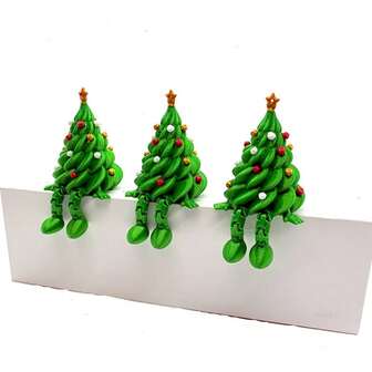 1pc Cute Christmas Desktop Decor, Christmas Tree Shaped Gift, Happy New Year 2026