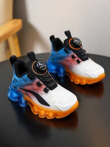 Teenagers Boys Girls Fashion Chunky Sneakers, Soft & Comfortable Rotary Buckle Easy On/Off, Comfortable Lining, Non-Slip & Durable, Suitable For School, Students, Sports, Casual Wear - Multicolor - View 4