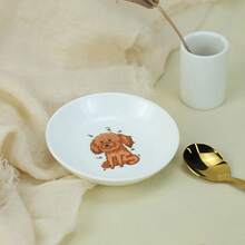 Super Cute Cartoon Animals Ceramic Sauce Dishes, Seasoning Dishes, Little Cat Dog Bird Feeding Bowls, Sushi Soy Dipping Bowls, Appetizer Plates, Dessert Plates, Set Of 6-Cartoon Dog-3.5 Inch,18562364 - 青碧色 - 查看 5