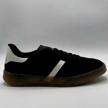 Women's Add Gzl Casual Stylish Leather Suede Fashion Blogger Sneakers - 黑色 - 查看 1