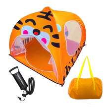 1 set Maison de jeu pour enfants, tissu Oxford 12 signes du zodiaque chinois Maison de jeu de dessin animé Tigre, Tente de jeu pour enfants, Utilisation intérieure/extérieure, Aucun assemblage requis, Ouverture rapide gonflable, Espace indépendant secret pour enfants