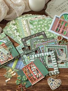 MOCARD 45 张/包压花花卉剪贴簿纸，复古 DIY 装饰非粘性材料纸，节日礼物，手工拼贴用品，个性化剪贴簿规划创意学校文具 - 粉色 - 查看 3