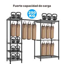 Perchero rack armable ropa organizador closet hogar ganchos estante modular organizador vertical armable para ropa y accesorios diseño resistente montaje facil ideal para closets habitaciones lavanderia comercio optimiza espacio y orden - Negro - Ver 3
