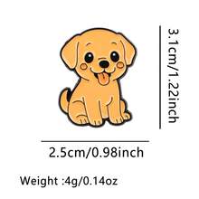 1 件可爱小狗珐琅翻领别针 - 适合背包和服装的可爱徽章万圣节配饰教师节珠宝服装配饰包饰办公室配饰圣诞礼物 - 彩色 - 查看 12