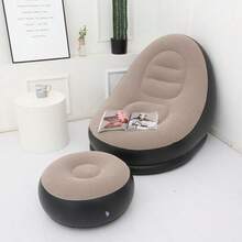 Music Festival Inflatable Sofa With Footrest, Set - Brown - View 5